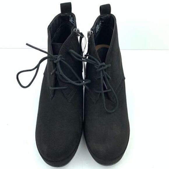 DV booties 5.5 Terri black faux suede zip wedges - Picture 2 of 8